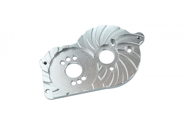 Gpm LM018 Aluminum Motor Mount Plate With Heat Sink Fins Team Losi 1/18 2wd Mini-t 2.0 Stadium Truck Los01015 Silver