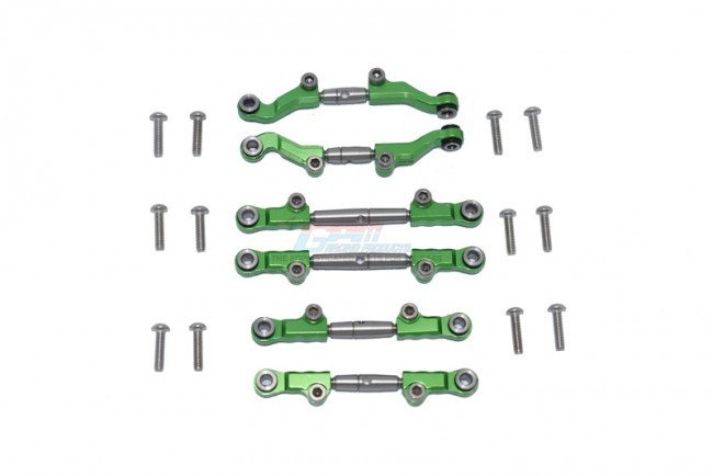 Gpm LM160S Aluminium Stainless Steel Adjustable Tie Rods Team Losi  1/18 2wd Mini-t 2.0 Stadium Truck-los01015 Green