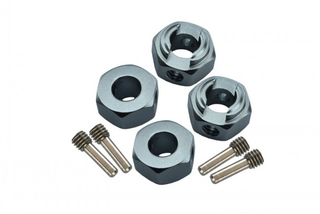 Gpm RBX010/6MM Aluminum Hex Adapters 6mm Thick Axial 1/10 4wd Rbx10 Ryft Brushless Rock Bouncer-axi03005 Gun Silver
