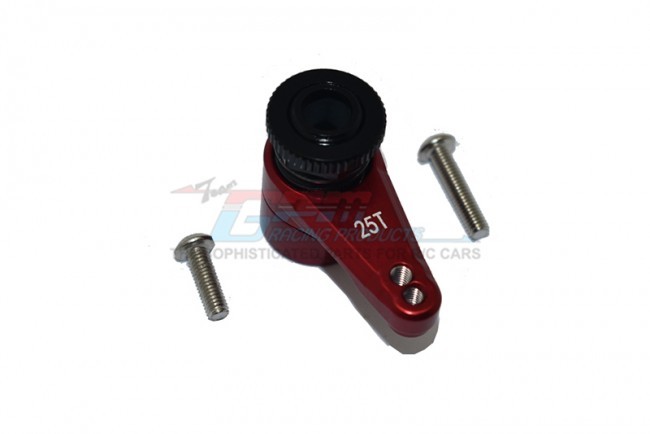 Gpm RBX025TSH Aluminum 7075 25t Servo Horn W. Built-in Spring (2 Positioning Holes)  Axial Rc 1/10 4wd Rbx10 Ryft Brushless Rock Bouncer Axi03005 Red