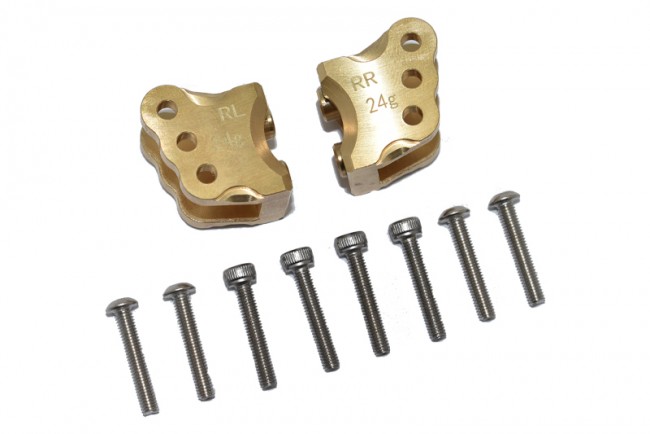 Gpm RBX009X-OC Brass Rear Axle Mount Set For Suspension Links Axial 1/10 4wd Rbx10 Ryft Brushless Rock Bouncer Axi03005 