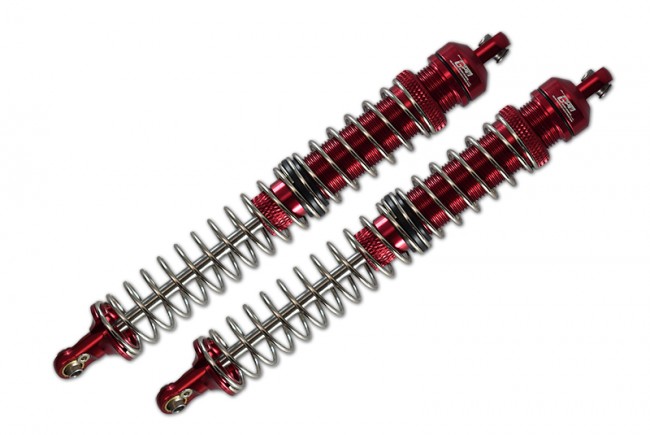 Gpm RBX145R Aluminum Rear Spring Dampers 145mm Axial Racing 1/10 4wd Rbx10 Ryft Brushless Rock Bouncer Axi03005 Red