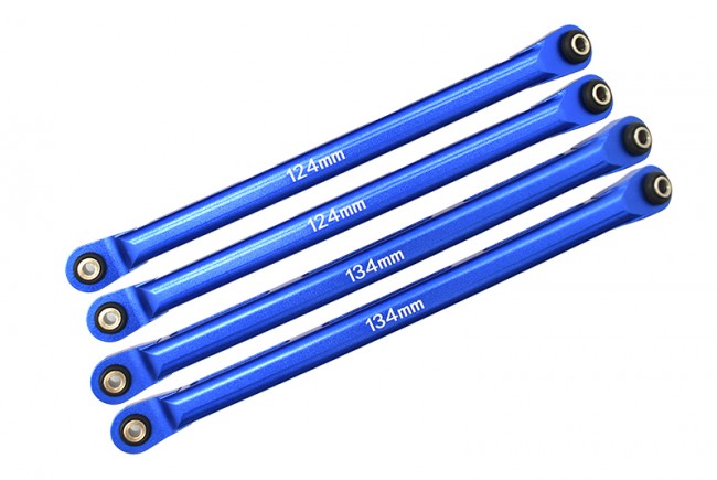 Gpm RBX049F Aluminum Front Upper & Lower Chassis Links Parts 1/10 Axial Racing Rbx10 Ryft Brushless Rock Bouncer Axi03005 Blue