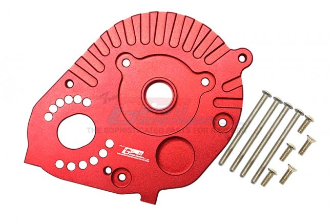Gpm RBX018 Aluminum Motor Mount Plate With Heat Sink Fins Axial Axial Rc 1/10 4wd Rbx10 Ryft Brushless Rock Bouncer Red