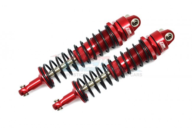 Gpm SCX6145F/R Aluminum Front / Rear Thickened Spring Dampers 145mm Axial 1/6 4wd Scx6 Jeep Jlu Wrangler Crawler Axi05000 Red