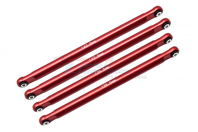Gpm LMT049F/R Aluminum Front/rear Upper & Lower Chassis Links Parts Tree Team Losi 1/8 Lmt 4wd Solid Axle Monster Truck Los04022 Red