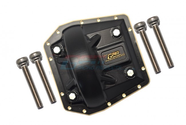 Gpm SCX6012AXA-BK Brass Front/rear Gearbox Cover (gold Inlay Version) Axi232026 Axial  1/6 4wd Scx6 Jeep Jlu Wrangler-axi05000 