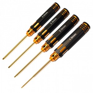 Roadtech NSD056-OC Gold 4pcs Set Hex 1.5/2.0/2.5/3.0mm Ti Tips