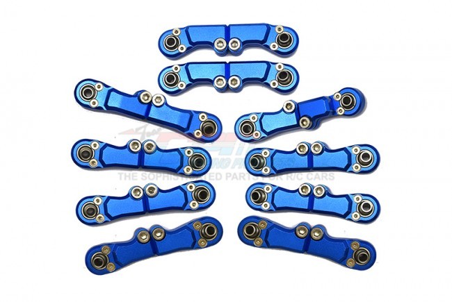 Gpm SCX6162/BE  Completed Ball Ends For Original Full Set Link Bar Axial Rc 1/6 4wd Scx6 Jeep Jlu Wrangler Axi05000 Blue