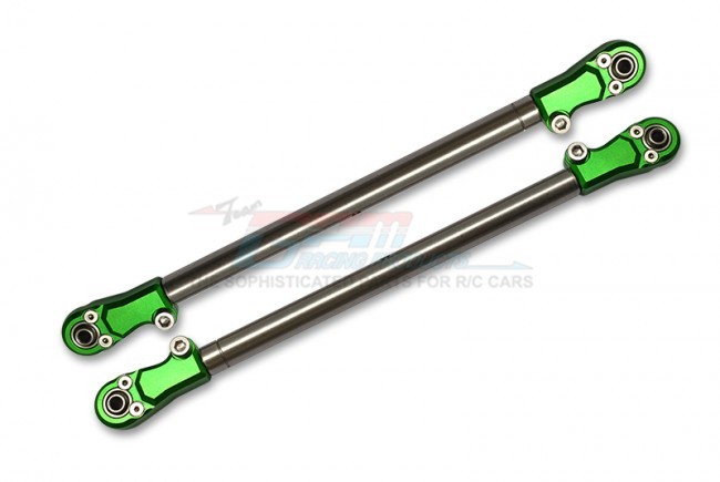 Gpm Sb014sn-b Stainless Steel Adjustable Rear Upper Chassis Link Tie Rods Team Losi Rc 1/6 4wd Super Baja Rey 4x4 Desert Truck Green