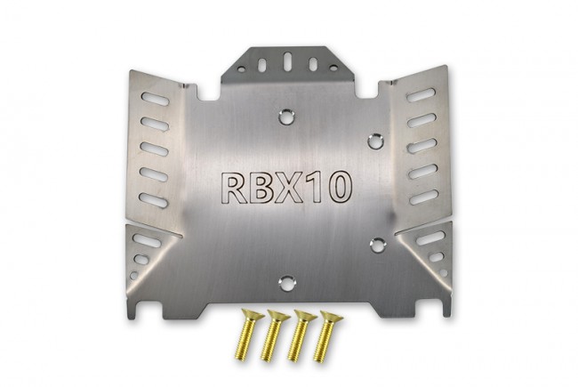 Gpm Rbx10zsp1 Stainless Steel Chassis Protection Plate Hollow / Laser Type Axial Racing 1/10 4wd Rbx10 Ryft Brushless Rock Bouncer Axi03005 Hollow Type