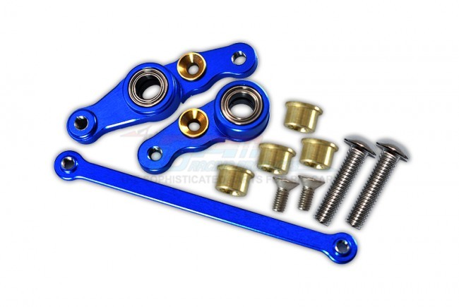 Gpm DF1048 Alloy Steering Assembly W/ Ball Bearings For Tamiya Df01 Manta Ray Blue