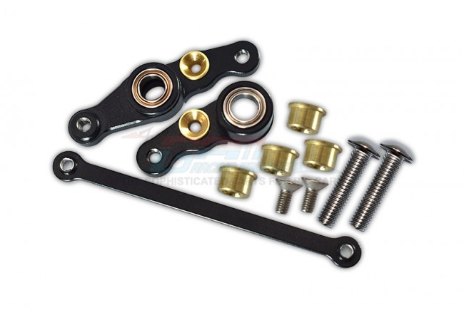 Gpm DF1048 Alloy Steering Assembly W/ Ball Bearings For Tamiya Df01 Manta Ray Black