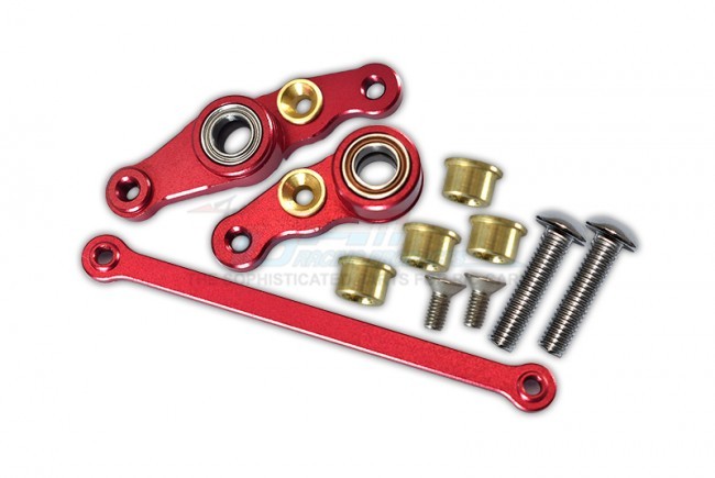 Gpm DF1048 Alloy Steering Assembly W/ Ball Bearings For Tamiya Df01 Manta Ray Red