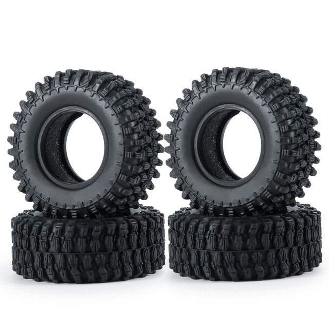 Rubber Tyre Set - 50mm For 1/24 Axial Racing SCX24 Axi00001 Rc Crawler Car Type 1