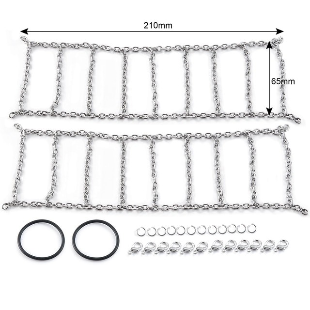 Metal Snow Anti-skid Chains 105mm / 114mm / 120mm / 130mm For 1/10 Rc Traxxas Trx-4 Bronco 105mm