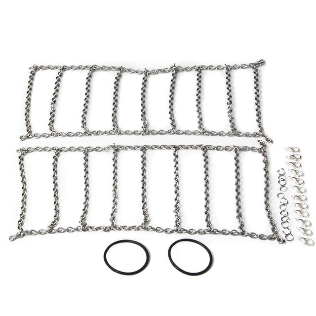 Metal Snow Anti-skid Chains 105mm / 114mm / 120mm / 130mm For 1/10 Rc Traxxas Trx-4 Bronco 120mm