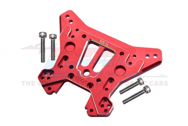 Gpm SLE030 Aluminum 7075 T6 Rear Damper Plate Traxxas 1/8 Rc 4wd Sledge Monster Truck 95076 Red