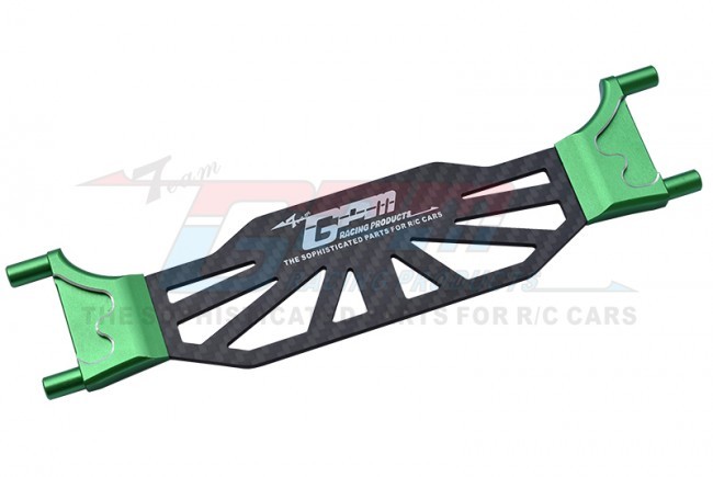 Gpm GSLE0126 Aluminum 6061-t6 With Carbon Fiber Battery Hold-dow Traxxas 1/8 Rc 4wd Sledge Monster Truck 95076 Green