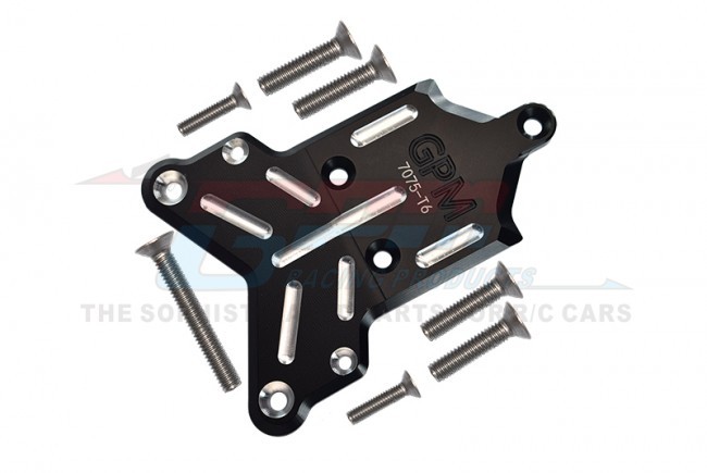 Gpm SLE331F Aluminum 7075 T6 Front Chassis Protection Plate Traxxas 1/8 Rc 4wd Sledge Monster Truck 95076 Black