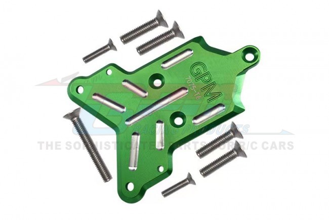 Gpm SLE331F Aluminum 7075 T6 Front Chassis Protection Plate Traxxas 1/8 Rc 4wd Sledge Monster Truck 95076 Green