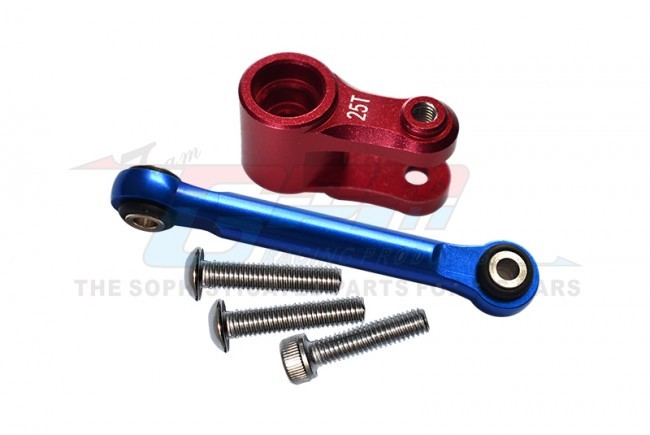 Gpm TXMS16025TN Aluminum Servo Horn 25t With Tie Rod Traxxas 1/5 Electric 4wd X-maxx 8s Monster Truck Red