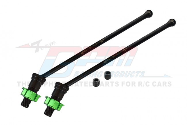 Gpm TXM8190F/RNL Medium Carbon Steel Front/rear Cvd Shaft With Aluminium Hex Adapter For Traxxas X-maxx 8s Widemaxx Monster Green