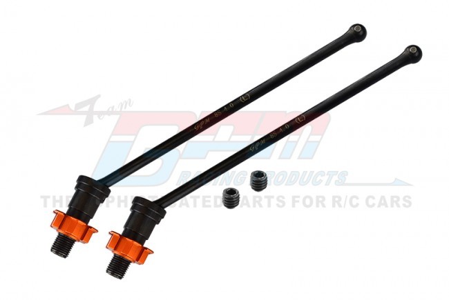 Gpm TXM8190F/RNL Medium Carbon Steel Front/rear Cvd Shaft With Aluminium Hex Adapter For Traxxas X-maxx 8s Widemaxx Monster Orange