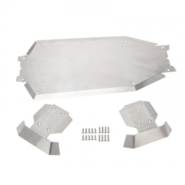 Stainless Steel Skid Plates Protector Front Center Rear Chassis 1/8 Traxxas Sledge 95076-4 