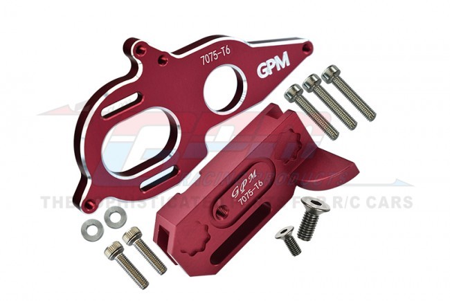 Gpm MAG018 Aluminum 7075-t6 Center Gearbox Support And Motor Heatsink Plate Arrma 1/8 Kraton / Granite /  Big Rock Red