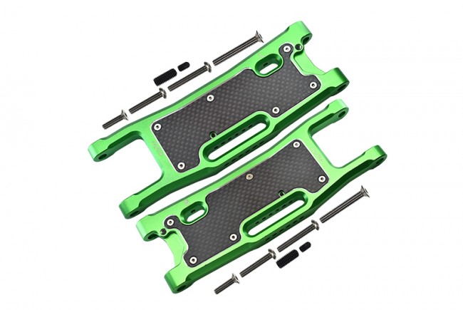 Gpm SLE056N Aluminium 6061-t6 Rear Lower Arms Carbon Fibre Dust-proof Protection Plate Traxxas 1/8 4wd Sledge Monster Truck 95076-4 Green