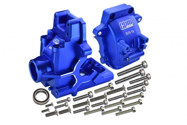 Gpm SLE012 Aluminum 7075-t6 Front / Rear Gear Box Traxxas Rc 1/8 4wd Sledge Monster Truck 95076-4 Blue