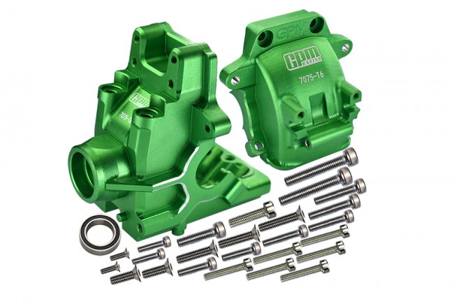 Gpm SLE012 Aluminum 7075-t6 Front / Rear Gear Box Traxxas Rc 1/8 4wd Sledge Monster Truck 95076-4 Green