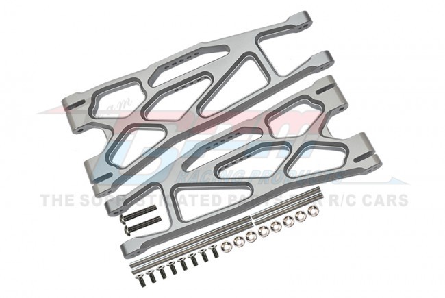 Gpm TXM055F/RL Aluminium 6061-t6 Front/rear Extended Lower Arms Widemaxx #7895 Traxxas 1/5 Electric 4wd X-maxx 8s Monster Truck Silver