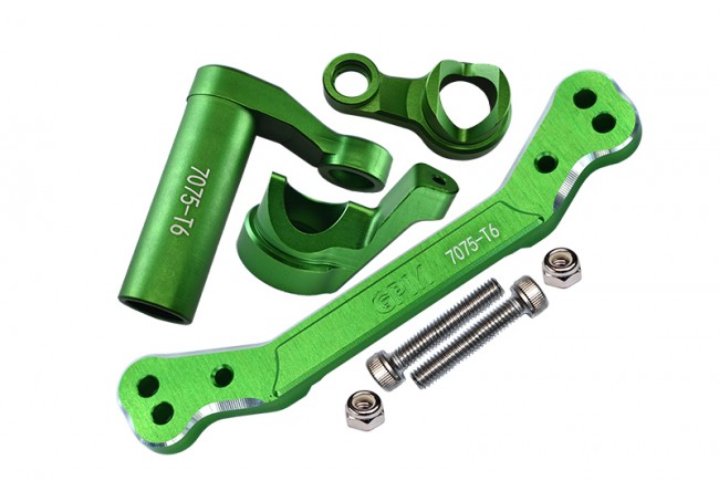 Gpm SLE048A Aluminum 7075-t6 Steering Assembly W/ Steering Plate Traxxas Rc 1/8 4wd Sledge Monster Truck 95076-4 Green