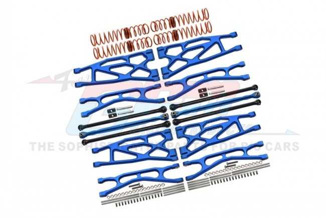 Gpm TXM100L Aluminum & Carbon Steel Widemaxx Suspension Kit #7895  For 1/5 Traxxas X-maxx 8s Monster Blue