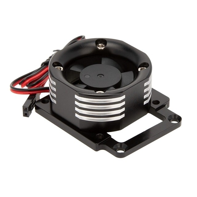 Aluminium High Speed Motor Heatsink Cooling Fan 1/8 Rc Traxxas Sledge Monster Truck 95076-4 Black