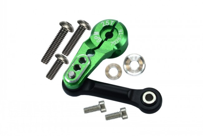 Gpm SLE16025TN Aluminum 7075-t6 Tie Rod 25t Servo Horn ( Silver Inlay Version ) Traxxas-1/8 4wd Sledge Monster Truck 95076-4 Green