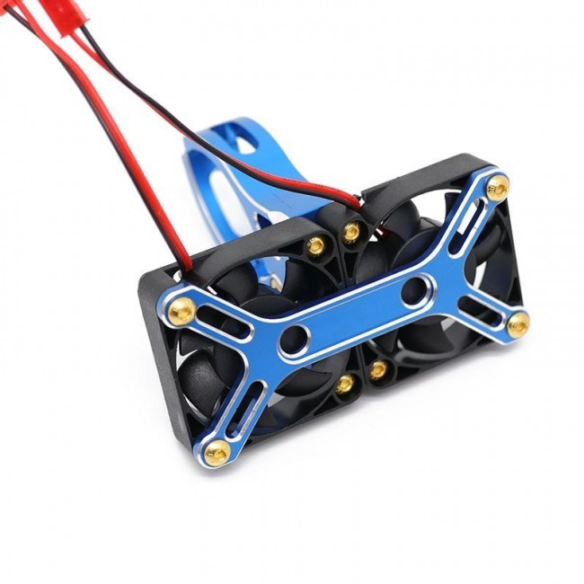 Heatsink Cooling Motor Twin Fan For Traxxas 1/5 X-maxx 6s 8s Maxxwide Monster Blue