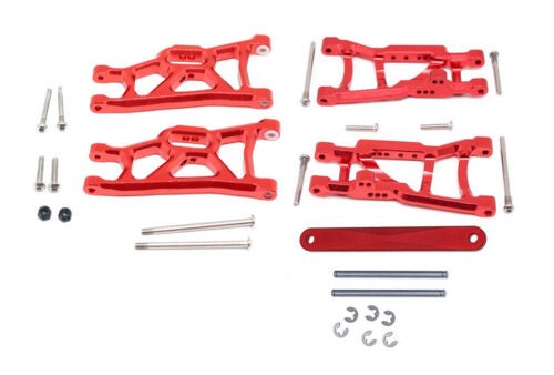 Rcmodel Sla2wd-5455/bu Aluminium Front & Rear Lower Suspension Arm W/ Tie Bar 1/10 Traxxas Slash 2wd Ruslter Bandit Car Red