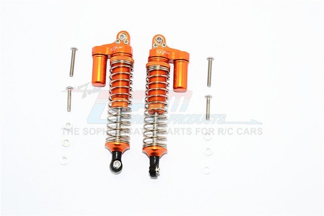 Gpm Scx2092f Aluminium Front/rear L-shape Shocks 92mm 1/10 Rc Axial Scx10 Ii Orange