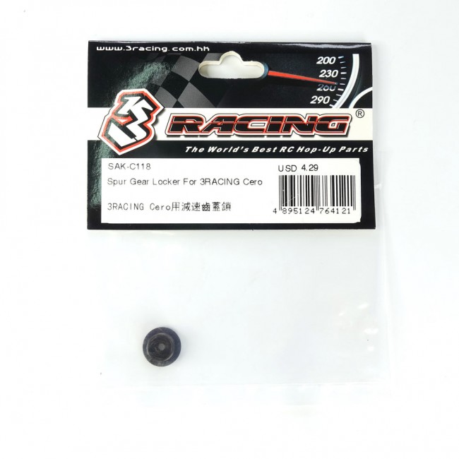 3racing SAK-C118 Spur Gear Locker 1/10 Rc Sakura Cero Ultra Touring Car 