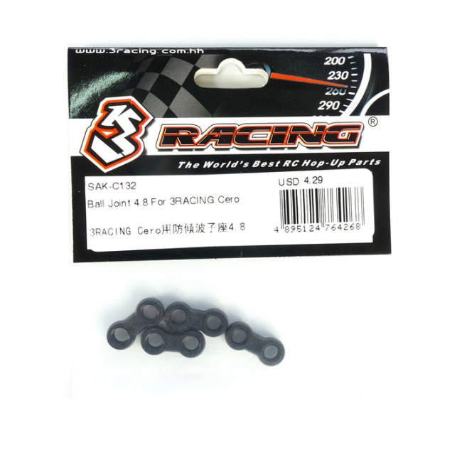 3racing SAK-C132 Ball Joint 4.8 1/10 Rc Sakura Cero Ultra Touring Car 