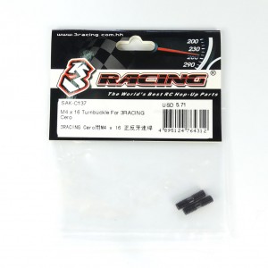 3racing SAK-C137 M4 X 16 Turnbuckle 1/10 Rc Sakura Cero Ultra Touring Car