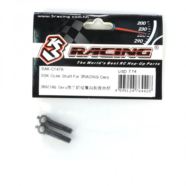 3racing SAK-C147A Ssk Outer Shaft  1/10 Rc Sakura Cero Ultra Touring Car 