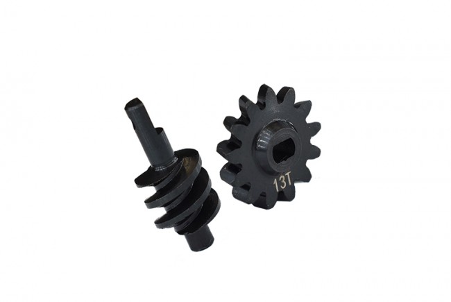 Gpm Carbon Steel Overdrive Differential Worm Gear Set 12/13/14/16t Axial Rc 1/24 4wd Scx24 Crawler 13t