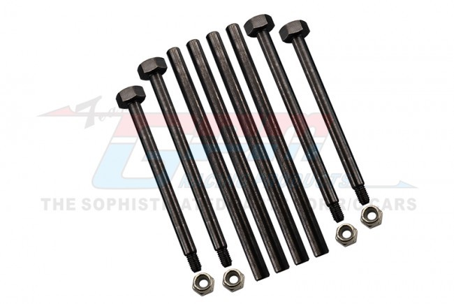 Gpm SLE5556/PIN-BK Medium Carbon Steel Completed Suspension Inner And Outer Pins Traxxas 1/8 4wd Sledge Monster Truck 95076-4 