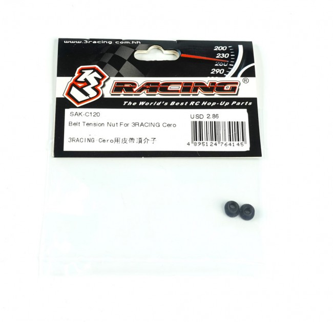 3racing SAK-C120 Belt Tension Nut For 1/10 Rc Cero Ultra Touring Car 