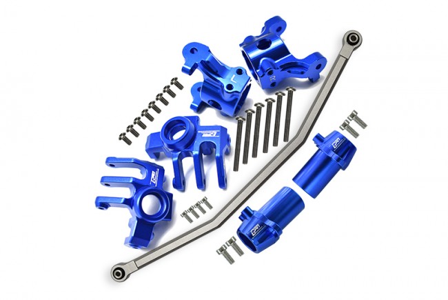 Gpm RBX192122 Aluminium Front C-hubs /  Front & Rear Kncukle Arm W/ Steering Rod Axial Racing Axial 1/10 4wd Rbx10 Ryft Brushless Rock Bouncer Axi03005 Blue