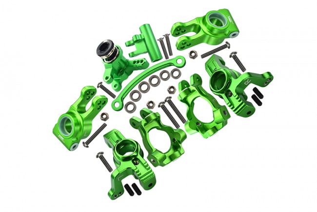 Gpm LU419212248 Combo Set Front & Rear Knuckle Arm / Steering Assembly For Losi 1/10 4wd Lasernut Tenacity Ultra 4 Rock Racer Los03028 Green
